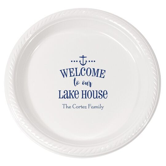 Welcome to Our Lake House Plastic Plates